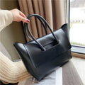 Women's Shoulder Bag Large Capacity PU Tote Handbag Solid Color